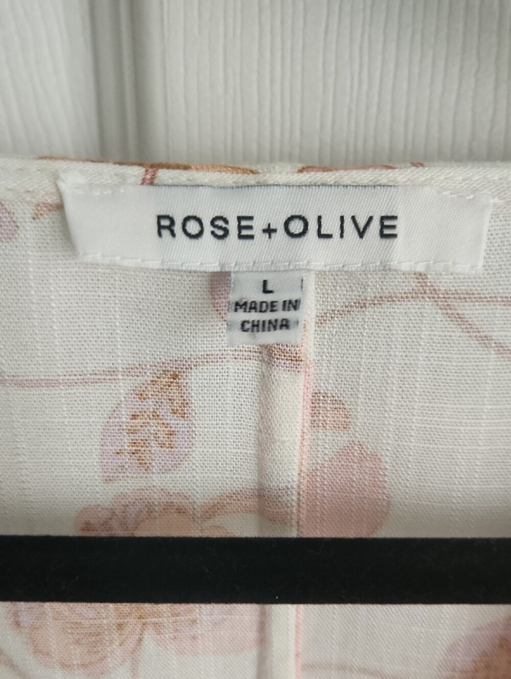 Rose & Olive Cream Blouse with Pink & Peach Floral Print - Picture 2 of 7